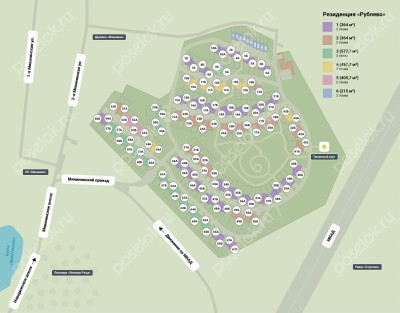 План поселка Резиденция Рублево
