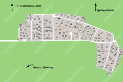 План поселка Липка