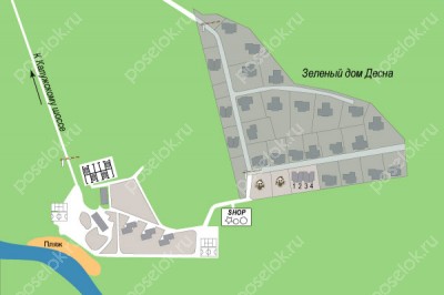 План поселка Пансионат Десна