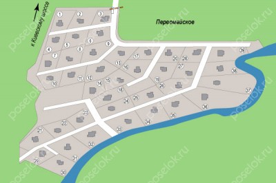 План поселка Усадьба Бергов