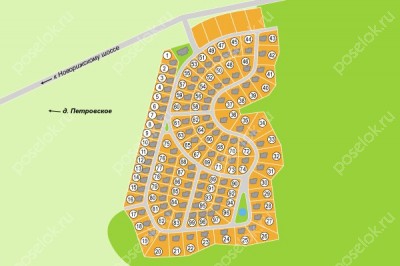 План поселка Петровский парк