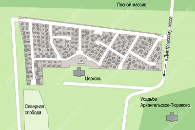 План поселка Архангельское-Тюриково