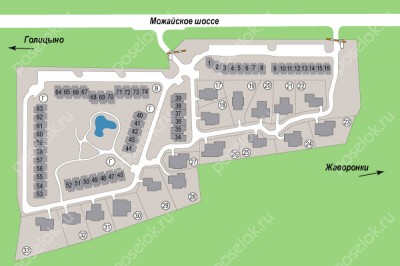 План поселка Жаворонки-1