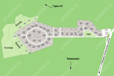 План поселка Успенский Лес
