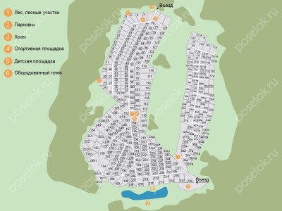 План поселка Новое Глаголево