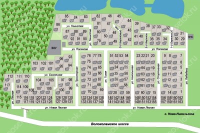 План поселка Усадьба Красногорская