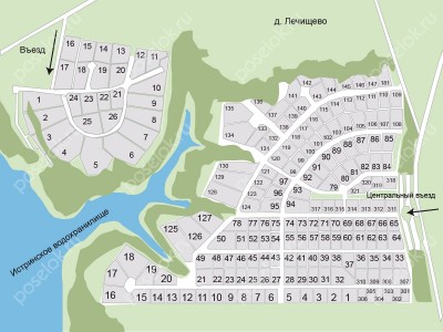 План поселка Высокий берег