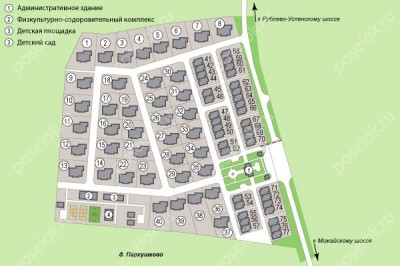 План поселка Западная Резиденция