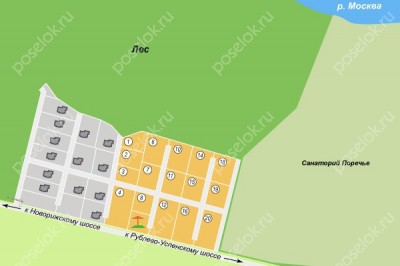 План поселка Поречье-2