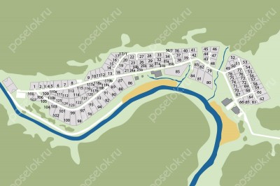 План поселка Лес и Река