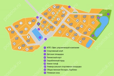 План поселка Полянка