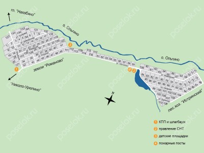 План поселка Ольгино СТ