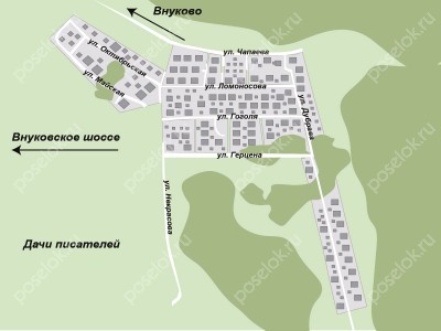 План поселка Абабурово