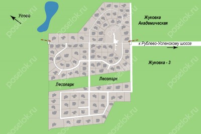 План поселка Ландшафт