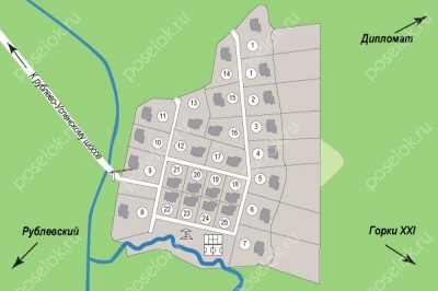 План поселка Романово-2