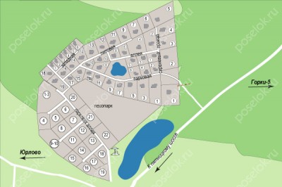 План поселка Горки-7