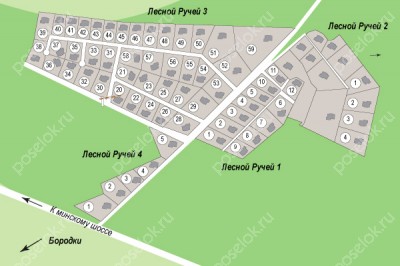 План поселка Лесной ручей