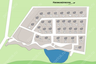 План поселка Графская Усадьба