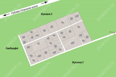 План поселка Жуковка Академическая