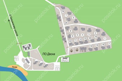 План поселка Зеленый Дом Десна