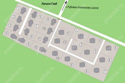 План поселка Успенские поляны