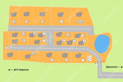 План поселка Лес ДСК (Шульгино)