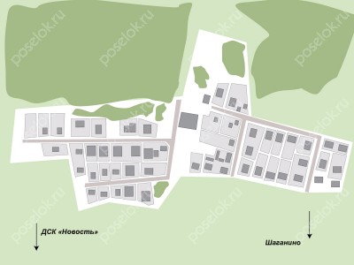 План поселка Шаганино ЖСКИЗ