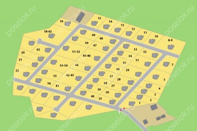 План поселка Заря