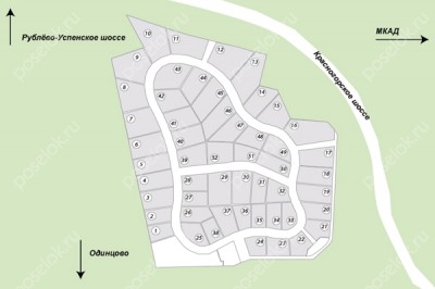 План поселка Малое Сареево