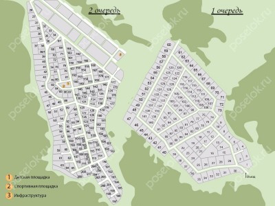 План поселка Усадьба Жодочи