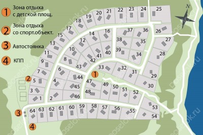 План поселка Берег Хонка