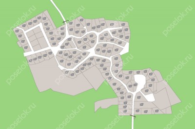 План поселка Милорадово